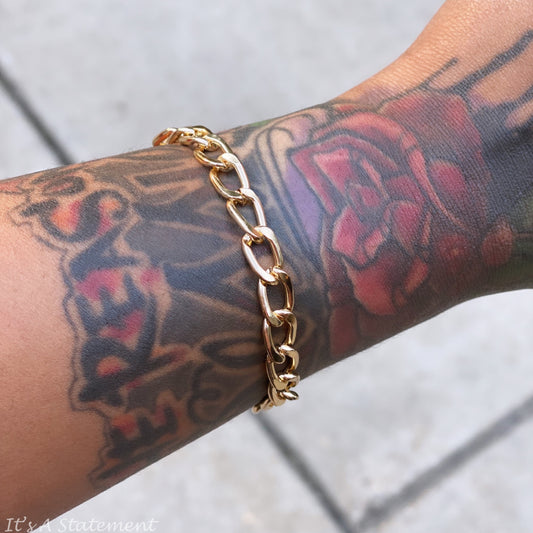 Twisted Curb Linked Chain Bracelet